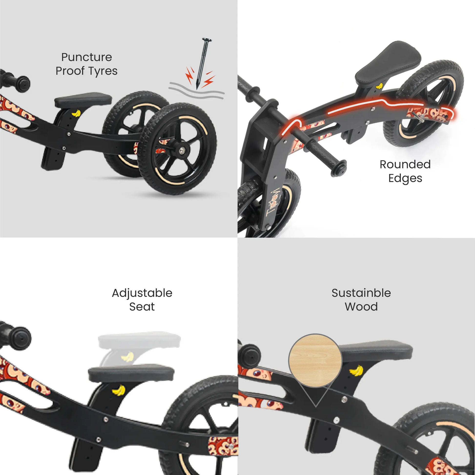 Balance Bike Orange Panda