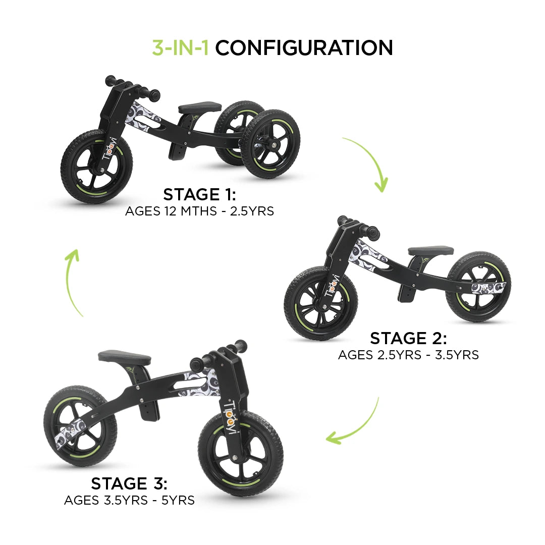Balance Bike Green Panda