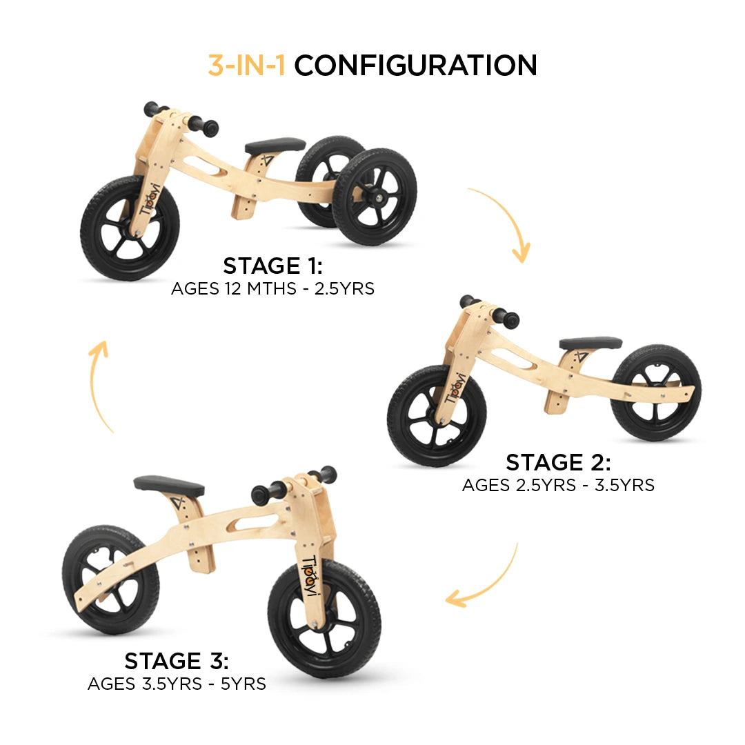 Wooden balance Bike Raw Ranger