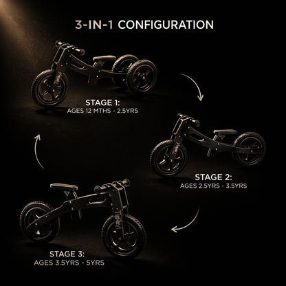 Limited Edition Pre-Sale: 3 in 1 Balance Bike with Accessories (Age : 1 - 5 years)