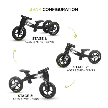 Balance Bike Green Panda