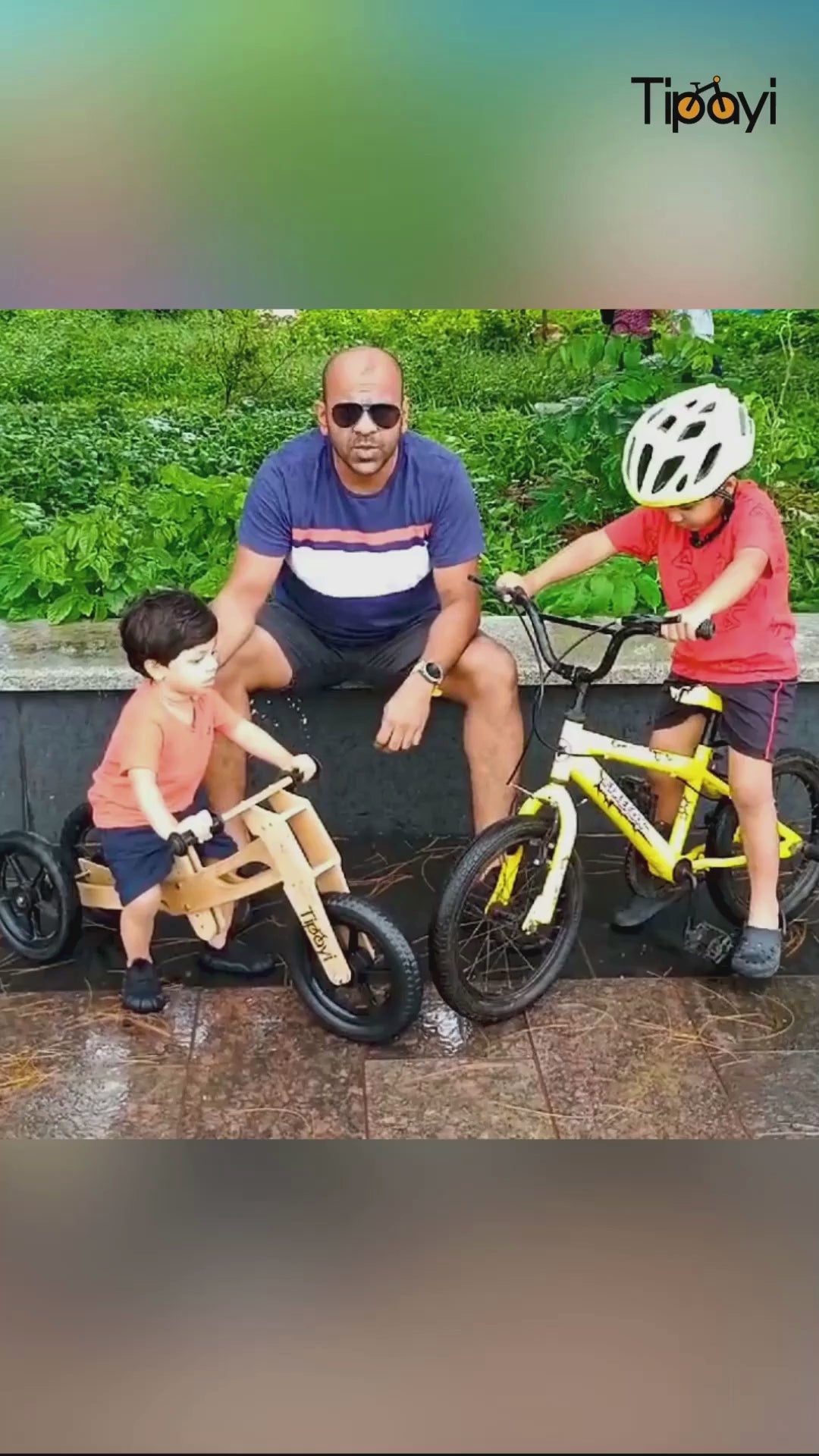 wooden balance bike