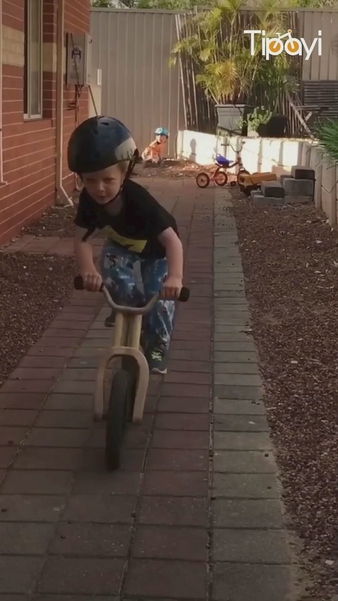 wooden balance bike